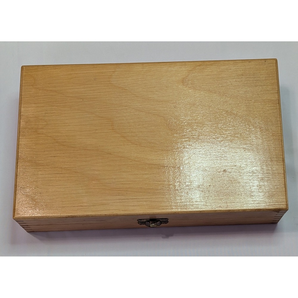 Rowi Slide Storage Box Wood 100 Capacity Natural Excellent Vintage 436 P Germany
